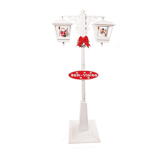 Poste Duplo Noel e Boneco Neve Branca 127V