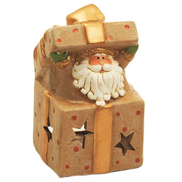 Vela Noel Saindo do Presente Ouro (Luz de Natal) - 2 Un