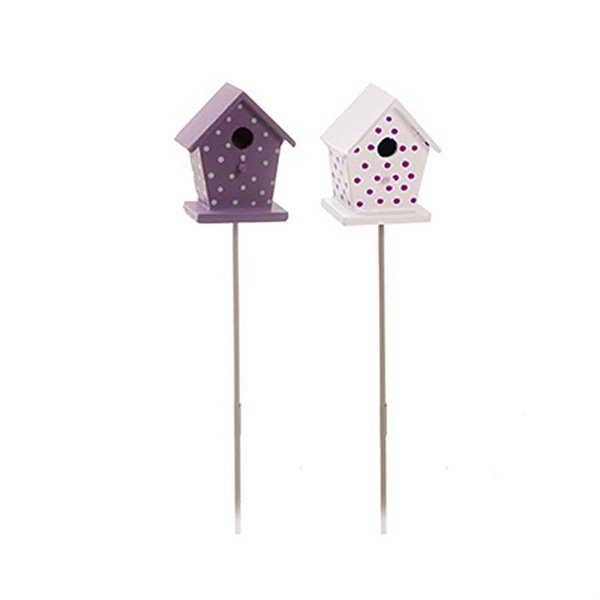 Pick Mini Casinha Lilás Branco (Complementos) 32x4x1cm - 4 Un