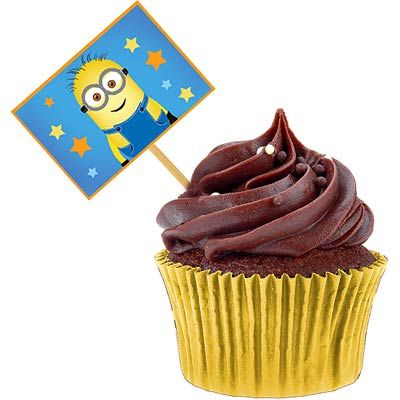 Lolipop para Cupcake Especial Minions - 10 Un