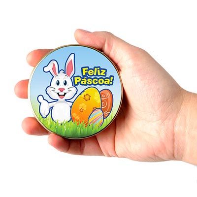 Latinha 7x2 Lembrancinha Coelhinho da Páscoa AZUL