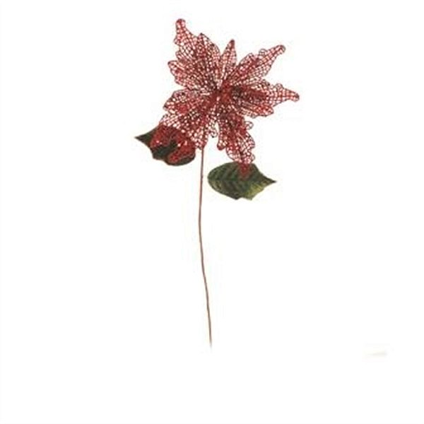 Pick Flor Vermelho (Flores Cabo Longo) - 12 Un