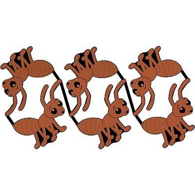 Aplique em E.V.A Formiguinha - 06 Un