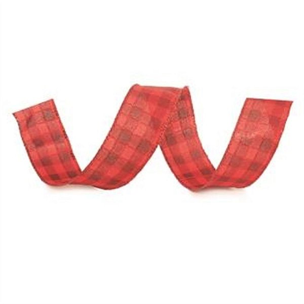 Fita Xadrez Vermelho 3,8 cm x 9,14 mts