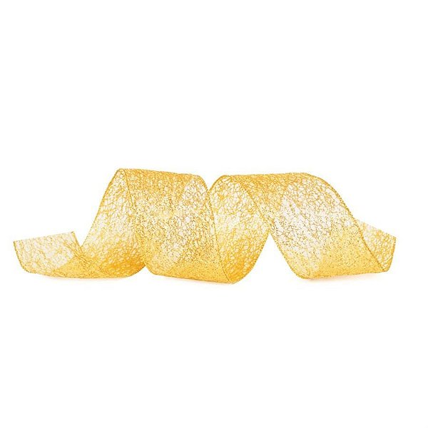 Fita Tela Ouro 6,3 cm x 9,14 mts (Fitas Natalinas) - 1 Un