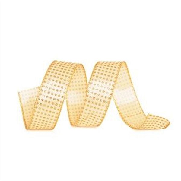 Fita Bolas Ouro 3,8 cm x 9,14 mts (Fitas Natalinas) - 3 Un