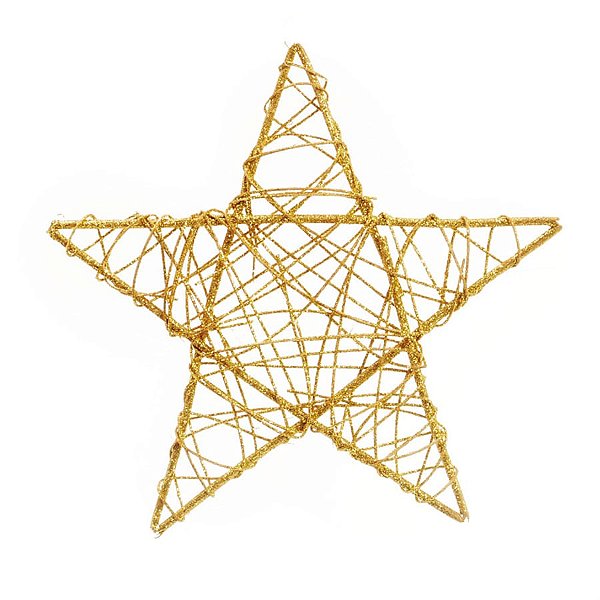 Estrela Rattan Ouro 30cm - 1 Un