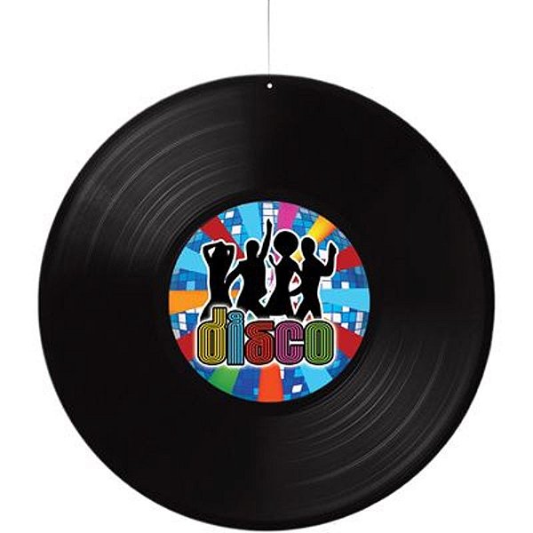 Enfeite  Disco de Vinil Anos 60 - 1 Unidade
