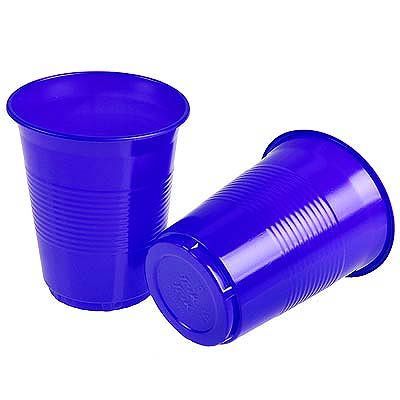 Copo Descartável Color 200ml Azul Royal - 50 Un