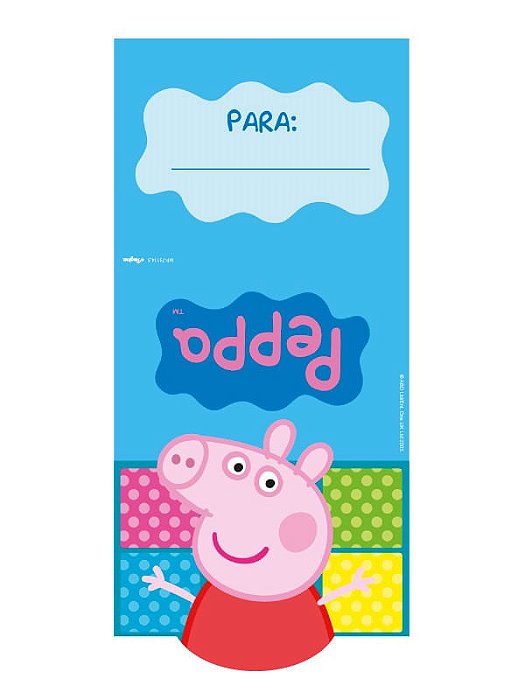 Convite de Aniversário Peppa Pig - 08 Un