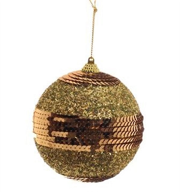 Bola com Lantejoula Ouro 25 cm (Bolas)