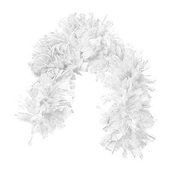 Boá de Plumas e Penas Estola - Branco