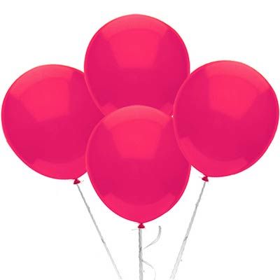 Balão Látex Tradicional Redondo 9" Liso Pink - 50 Un