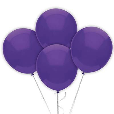 Balão Látex Tradicional Redondo 8" Liso Roxo - 50 Un
