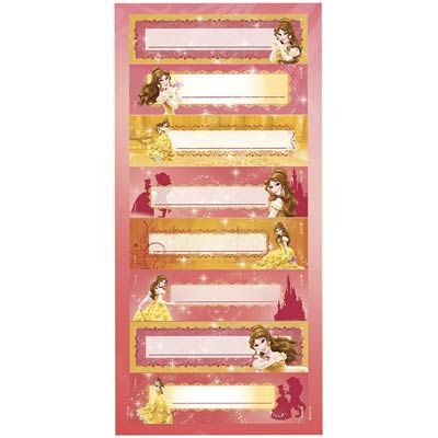 Adesivo Decorativo Retangular Princesa Bela - 03 cartelas