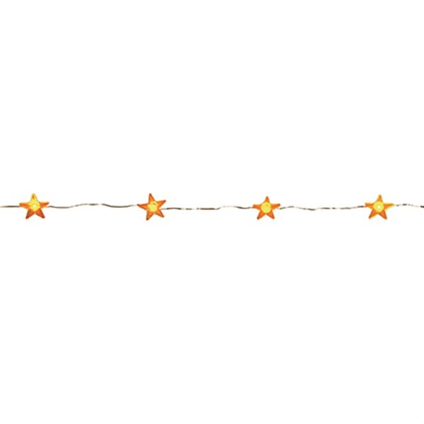 Pisca Pisca com 20 Leds Estrelas Branca Quente Cordão Incolor 2,03m 2 Pilha AA