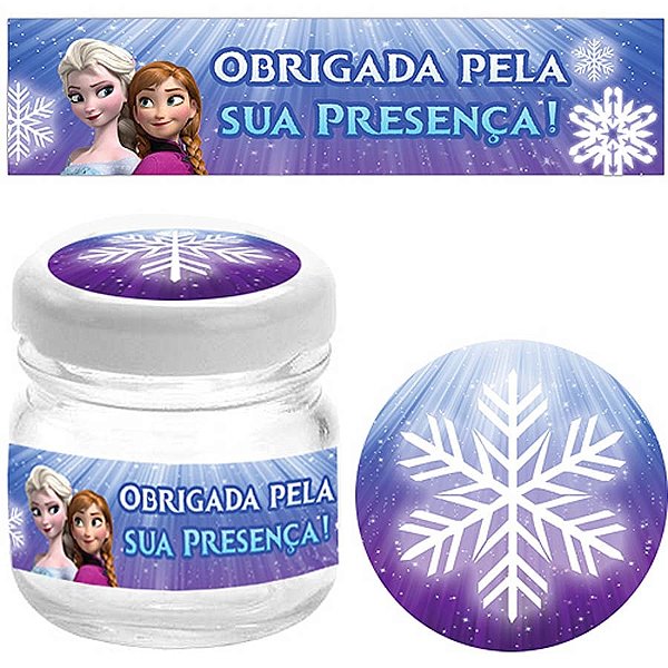 Kit Adesivo Especial para 10 Potinhos - Frozen