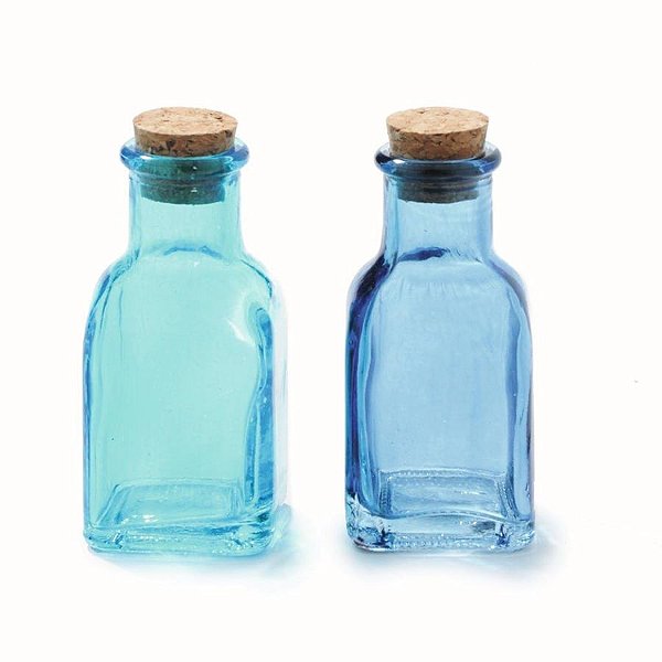 Mini Garrafa Quadrada Compose Azul - 2 Un