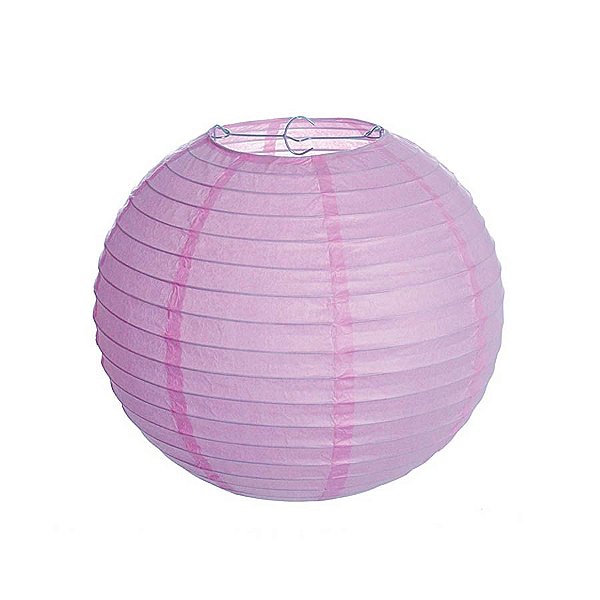 Lanterna Redonda sem Luz Rosa 25 cm