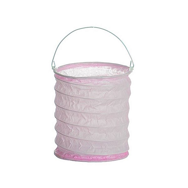 Lanterna com Suporte para Vela Rosa 8x9