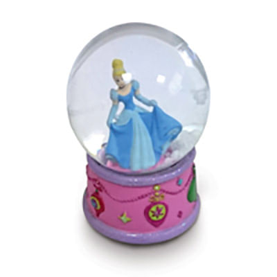 Natal Disney - Globo de Vidro Cinderela Incolor e Rosa Claro - 6 Un