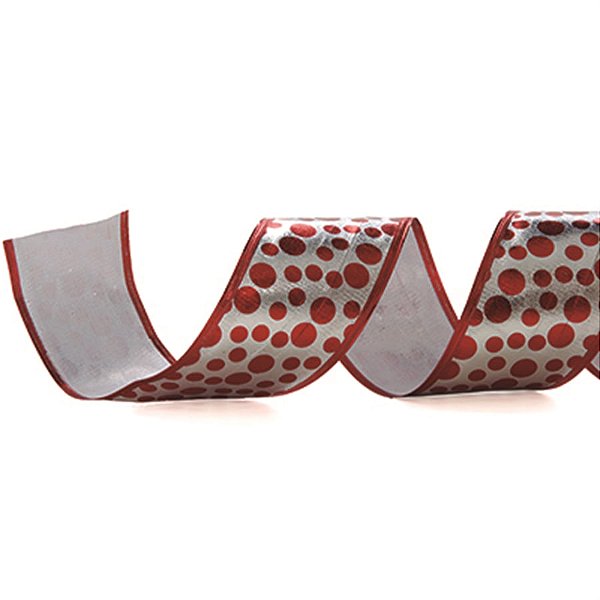 Fitas Natal / Estampa Poa Vm / Ou 6,3 X 9 - Pct com 3 Un