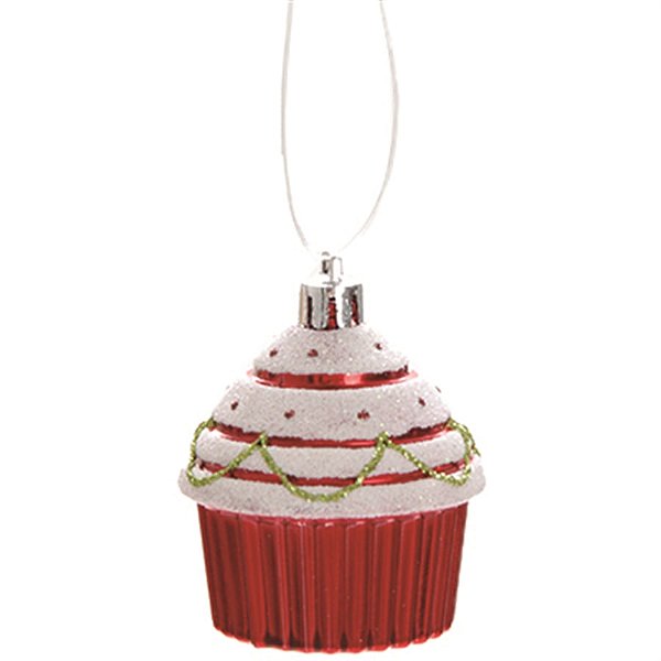 Doce Natalino Vermelho e Branca 5 cm (Bakery) - 6 Peças