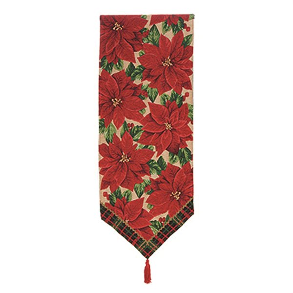 Leaving - Caminho de Mesa Vermelho e Verde Poinsettia - 4 un - 33X180
