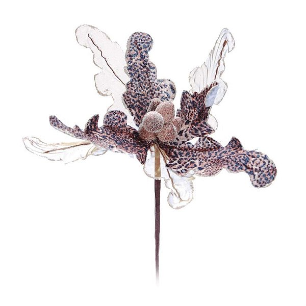 Poinsettia Nude / Marrom (Flores Cabo Curto) - 1 Un