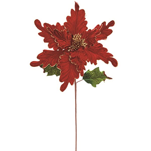 Poinsettia Vermelho (Flores Cabo Longo) - 3 Un