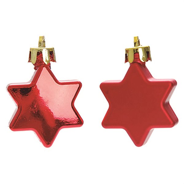 Estrelas Hexagonais Vermelho