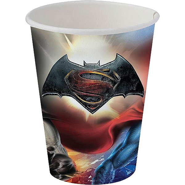 Copo de Papel 300ml Batman vs Superman - 08 Un