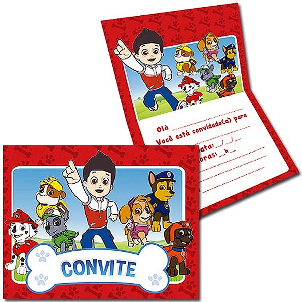 Convite Especial Patrulha Canina - 08 Un
