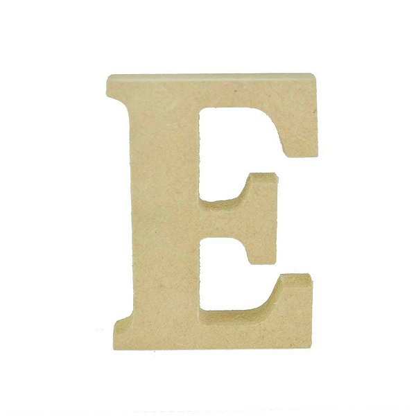 Letra em MDF Cru 12cm - E