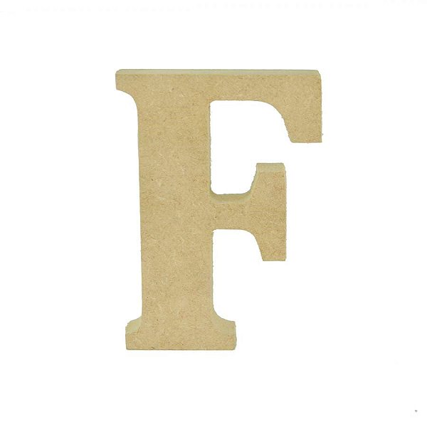 Letra em MDF Cru 12cm - F