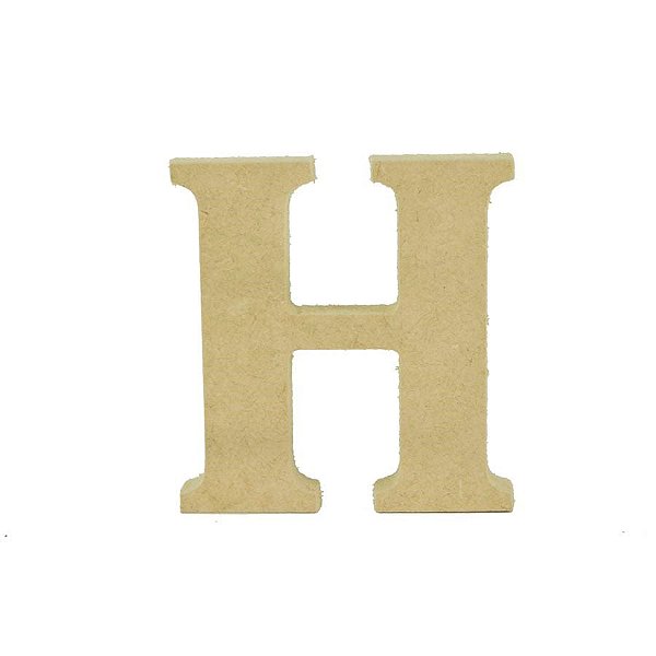 Letra em MDF Cru 12cm - H