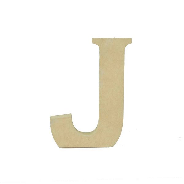Letra em MDF Cru 12cm - J
