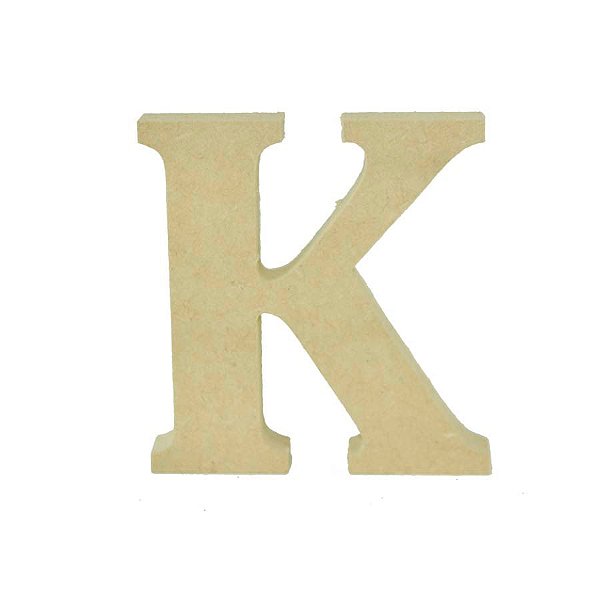 Letra em MDF Cru 12cm - K