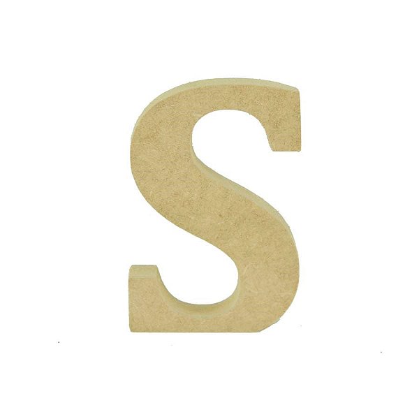 Letra em MDF Cru 12cm - S