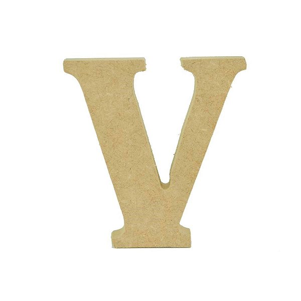 Letra em MDF Cru 12cm - V