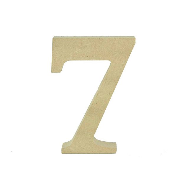 Número em MDF Cru 12cm - 7