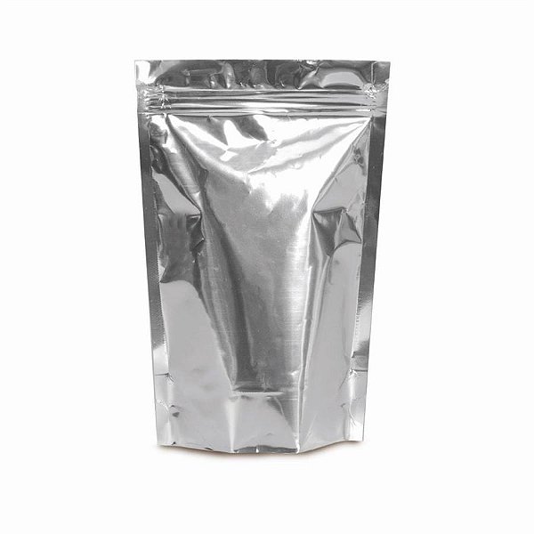 Sacola Metalizada com Ziper Prata 16x12+3,5 Sanf - 8 Un
