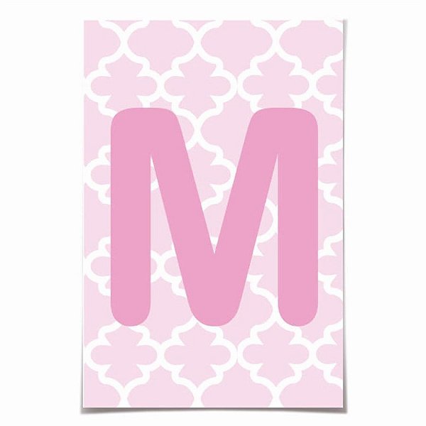 Letra para Personalizar Faixa - Rosa M - 10 Un