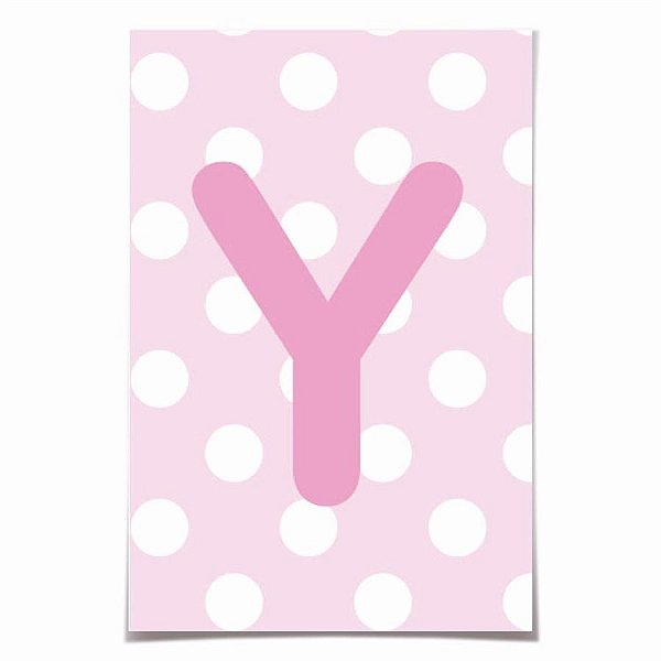 Letra para Personalizar Faixa - Rosa Y