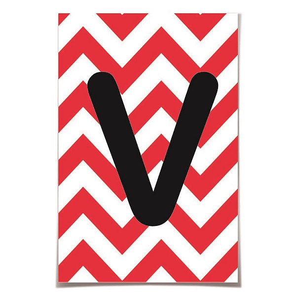 Letra para Personalizar Faixa - Vermelho V