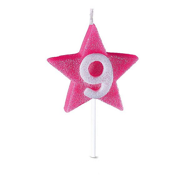 Vela Estrela Rosa nº 9