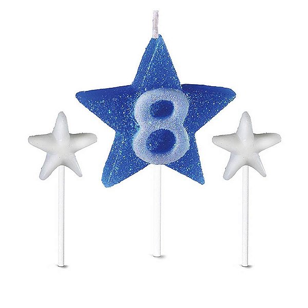 Vela Star Azul nº 8 - 03 Un