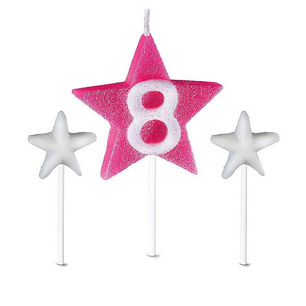 Vela Star Rosa nº 8 - 03 Un