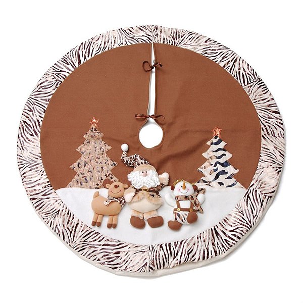 Saia para Árvore Noel Rena e Boneco Neve Marfim e Marfim (Safari)