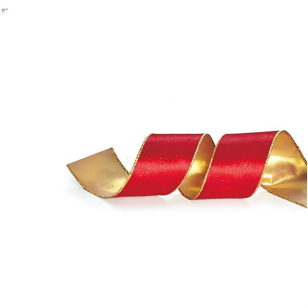 Fita de Natal Veludo Lisa Vermelho 6,3cm - 1 Un
